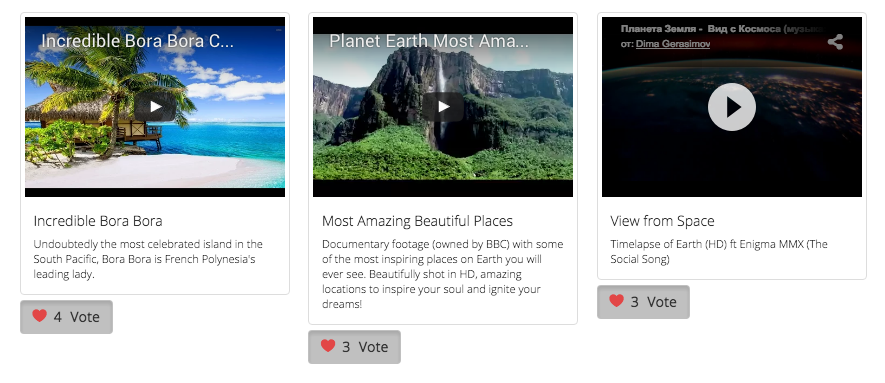 Description field displaying at the list of entries page