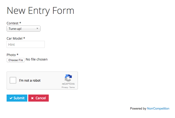 New Application Submission by Unregistered User