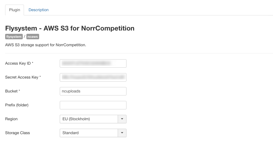 Flysystem - AWS S3 for NorrCompetition