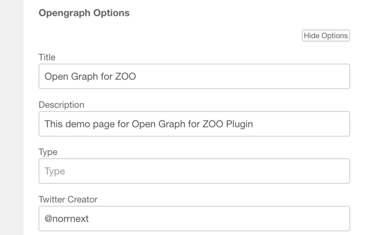 Open Graph for ZOO