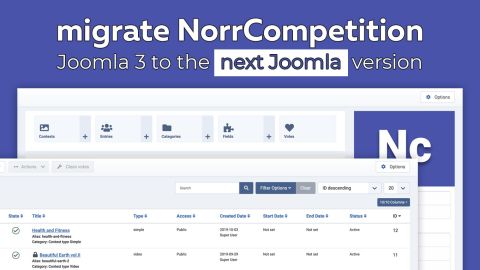 Migrate NorrCompetition from Joomla 3 to the next Joomla version